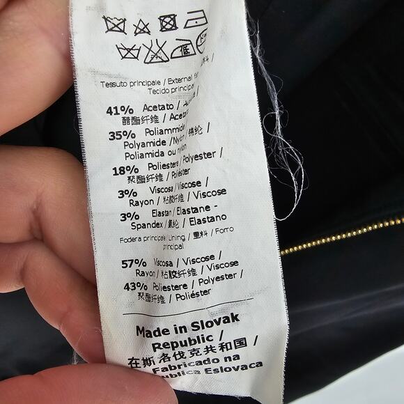 Frankie Morello Gala-Ready Glam Black Satin Sequin Lace Sheath Pencil Dress 40 - Picture 7 of 11